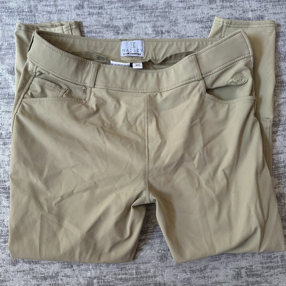 Hadley Performance Piper SmartPak Hunter Show Tan Suede Knee Patch 36R Breeches